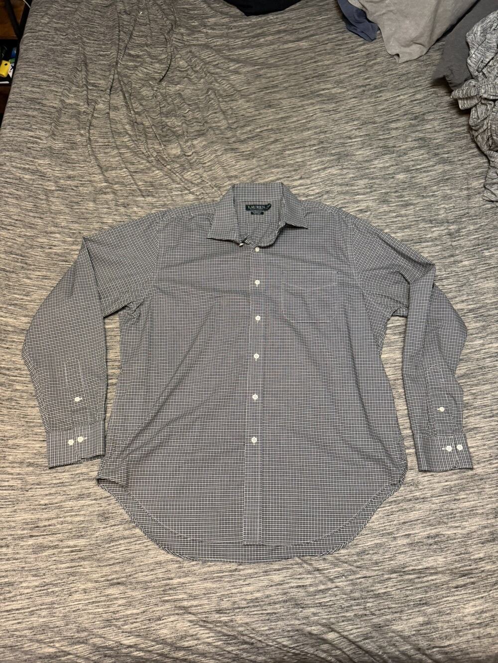 Lauren Ralph Lauren Shirt Mens 17 35/37 Classic Fit Non Iron